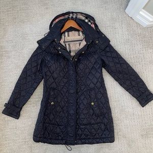 BURBERRY BRIT FINSBRIDGE LONG QUILTED COAT- Size M